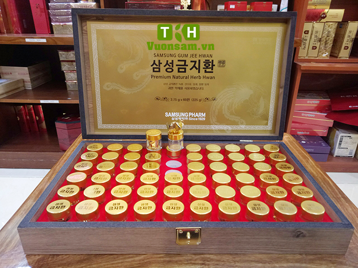 An Cung SAMSUNG Hàn Quốc hộp gỗ 60 viên * 3.75g GUM JEE HWAN